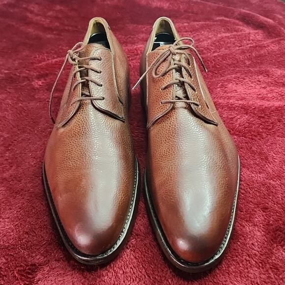 EMLING CHAUSSEUR BROWN LEATHER PEBBLED OXFORDS VERY ELEGANT MENS SIZE 11 - Picture 2 of 16